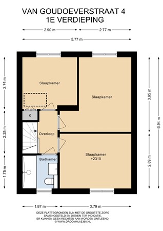 Floorplan - Van Goudoeverstraat 4, 6166 XC Geleen